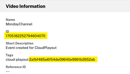 Video for Cloud Playout