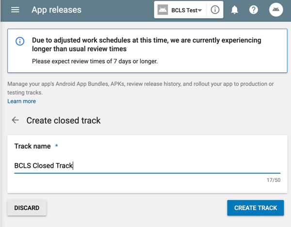 create track