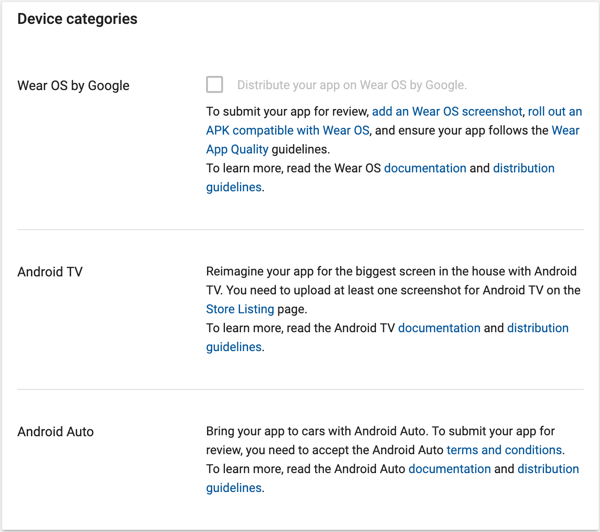 device categories