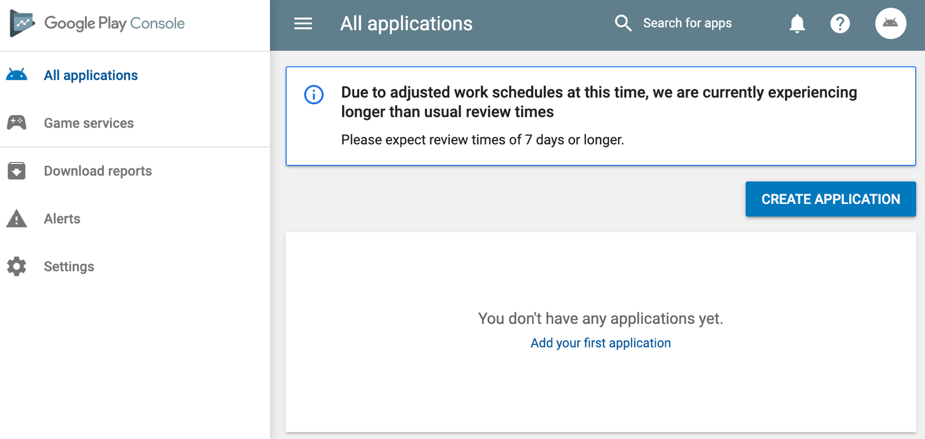 create application