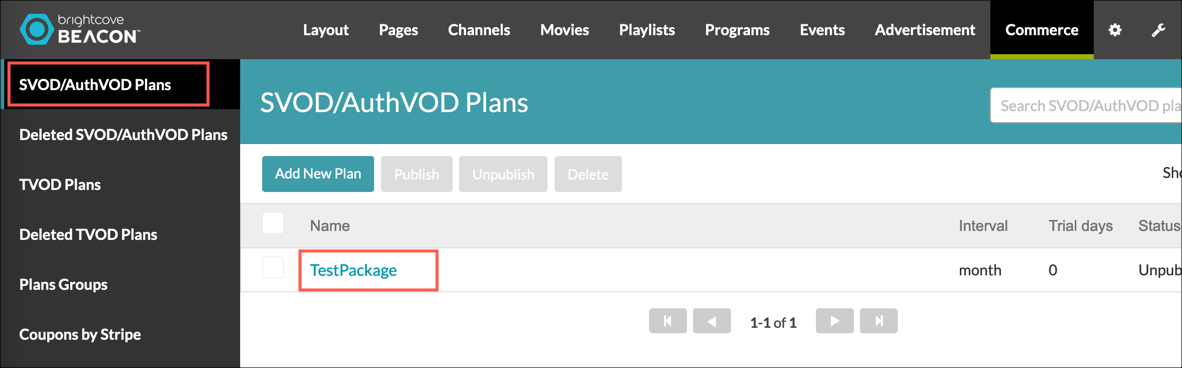 SVOD/AuthVOD Plans