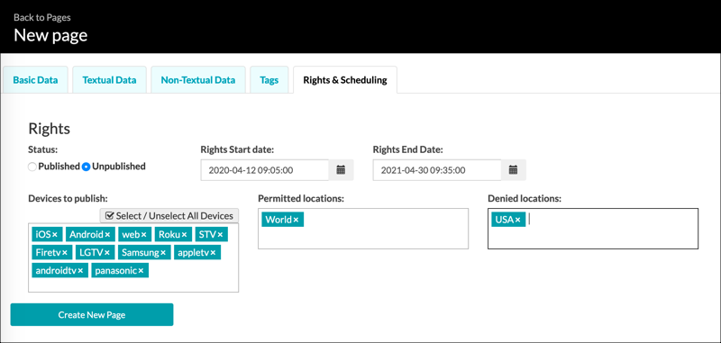 Rights & Scheduling