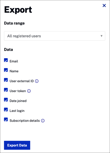 Choose data to include