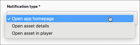 Notification type