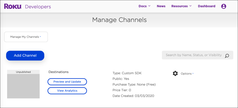 Manage Channels