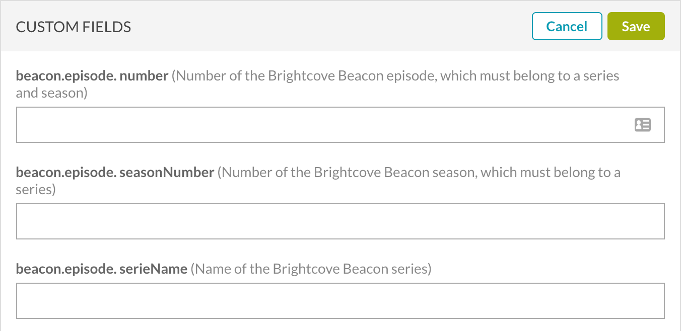 episode custom fields